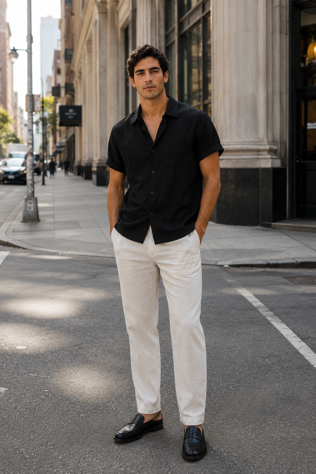Slim Fit Linen Shirt
