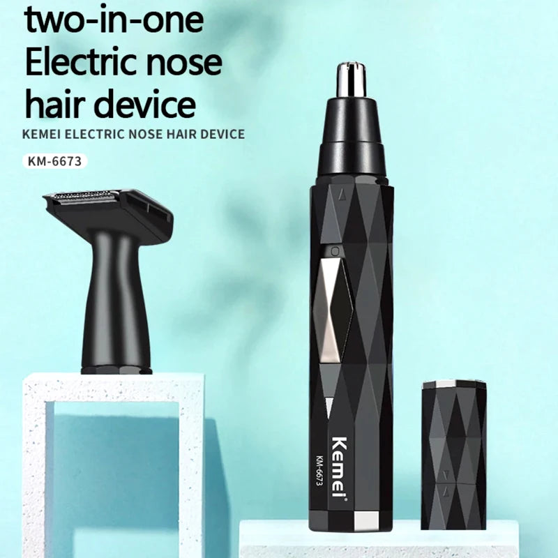 Kemei 2-in-1 Nose & Ear Hair Trimmer for Men