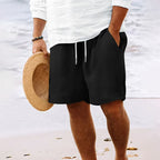 Black Linen Shorts