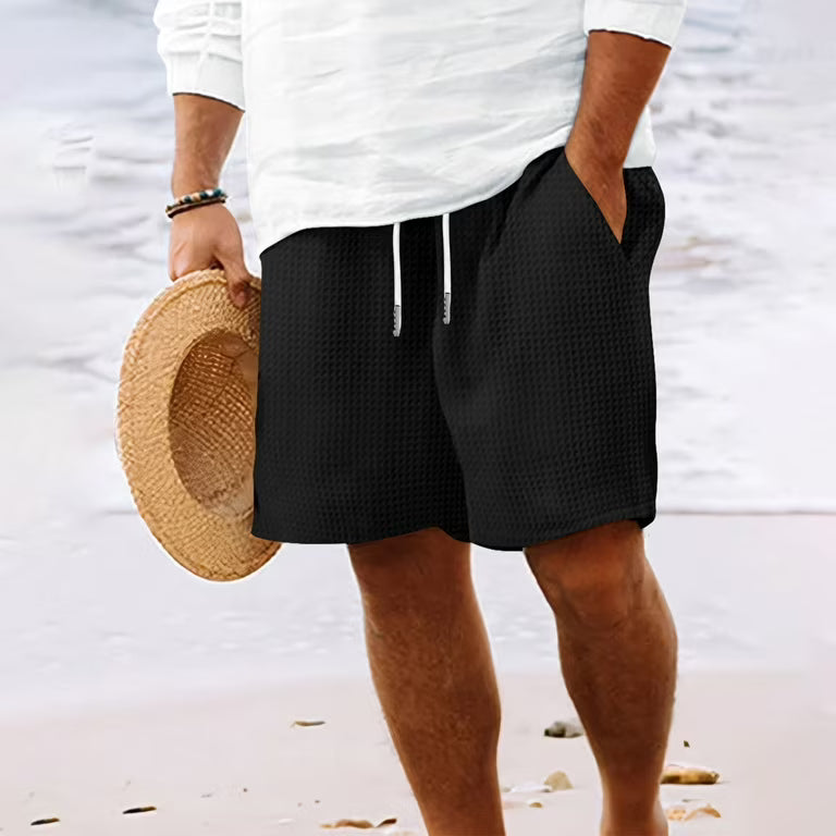 Black Linen Shorts